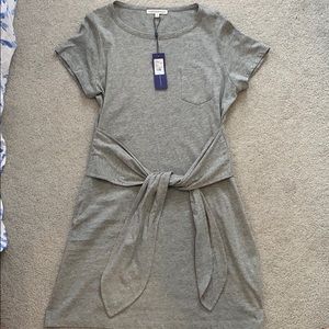 Front tie Rebecca Minkoff grey t shirt dress